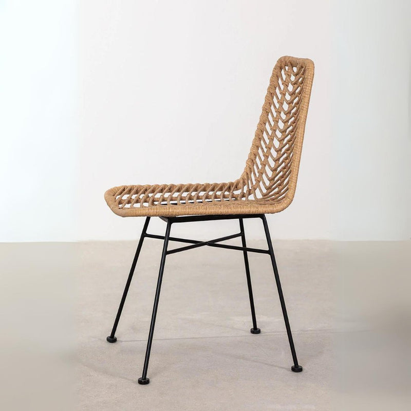 chaise de salle a manger en rotin naturel-DECODARY©
