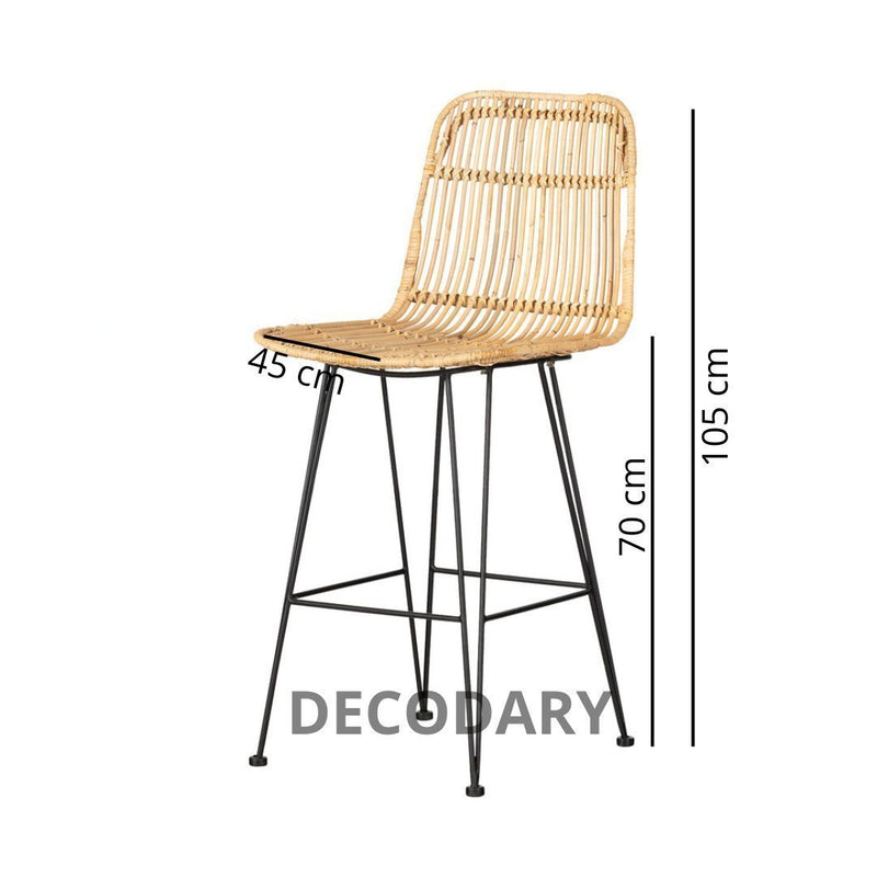 tabourets Balka en rotin naturel-DECODARY©
